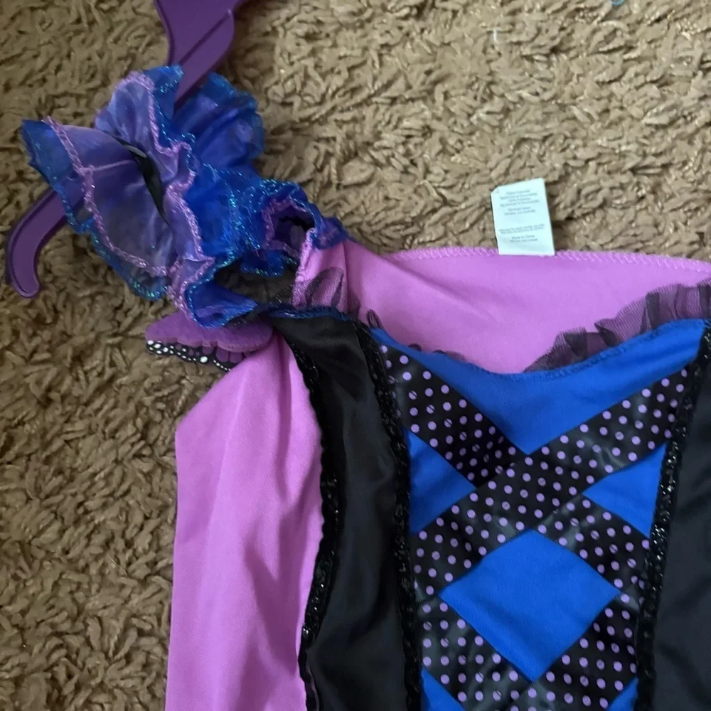 Butterfly Costume Dress NEW Small 4-6 Purple Black Kids Halloween